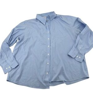 Brooks Brothers Wrinkle Free Button Down Shirt 3XL Light Blue Cotton Spandex